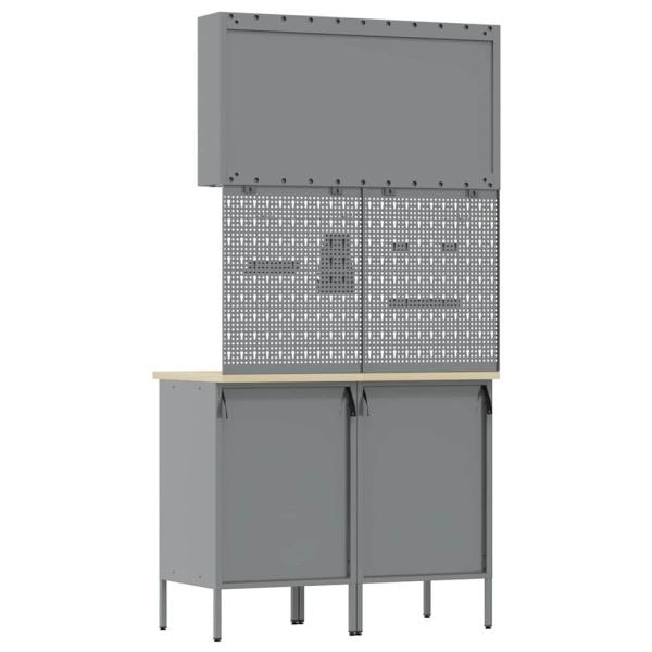 5-teiliges Werkbank-Set in Rotem Stahl