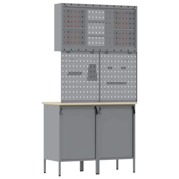 6-teiliges Werkbankset aus rotem Stahl