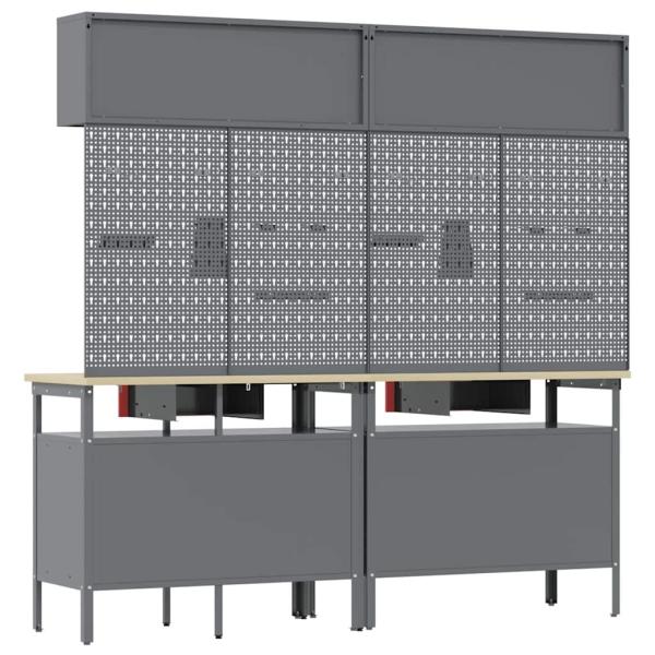 8-teiliges Werkbank-Set aus rotem Stahl