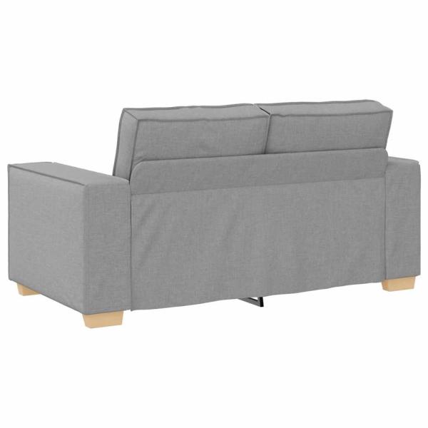 3-teilige Sofaset mit Kissen in Wolken-Grauem Stoff