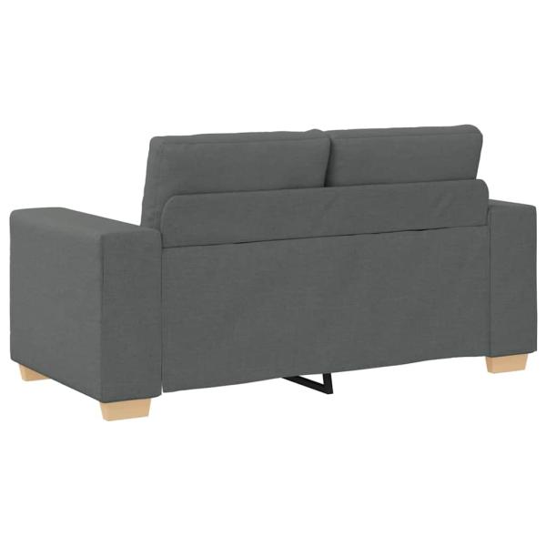 3-teiliges Sofaset mit Kissen in Dunkelgrau