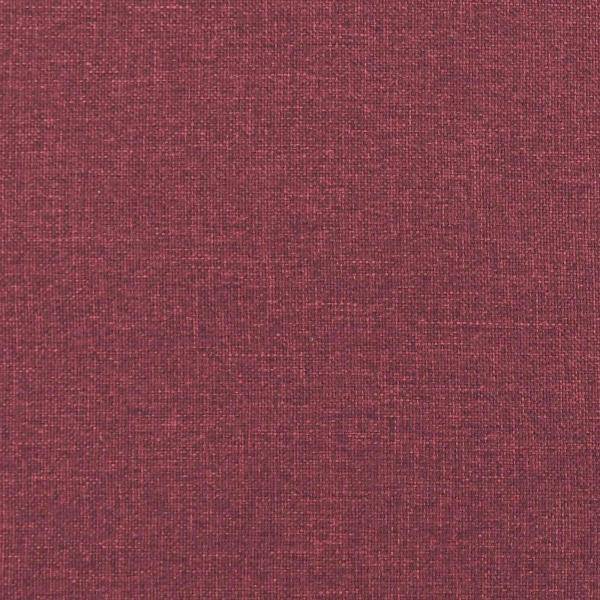3-teilige Sofagarnitur mit Kissen, weinrot, Stoff