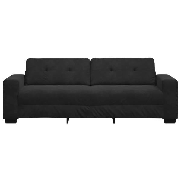 3-teiliges Sofaset mit Kissen, cremefarbene Stoff