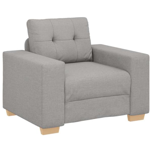 3-teiliges Sofa-Set mit Kissen in Wolken-Grau
