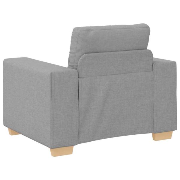 3-teiliges Sofa-Set mit Kissen in Wolken-Grau