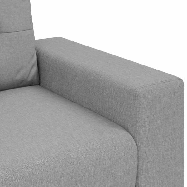 3-teiliges Sofa-Set mit Kissen in Wolken-Grau