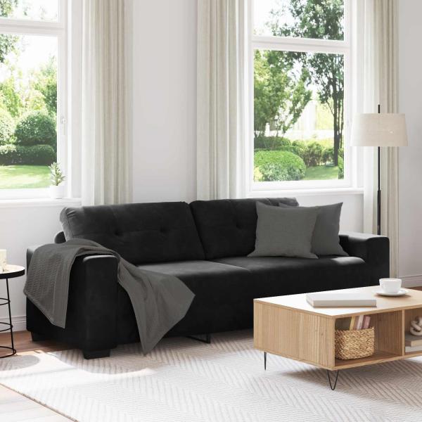 ARDEBO.de - 3-teiliges Sofaset mit Kissen, braunes Kunstleder