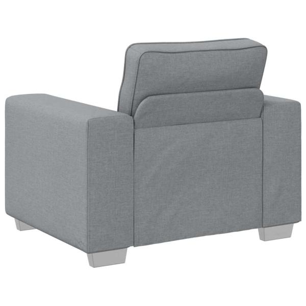 3-teiliges Sofaset mit Kissen in hellem Grau