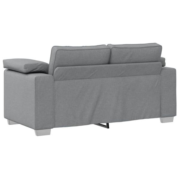 3-teiliges Sofaset mit Kissen in hellem Grau