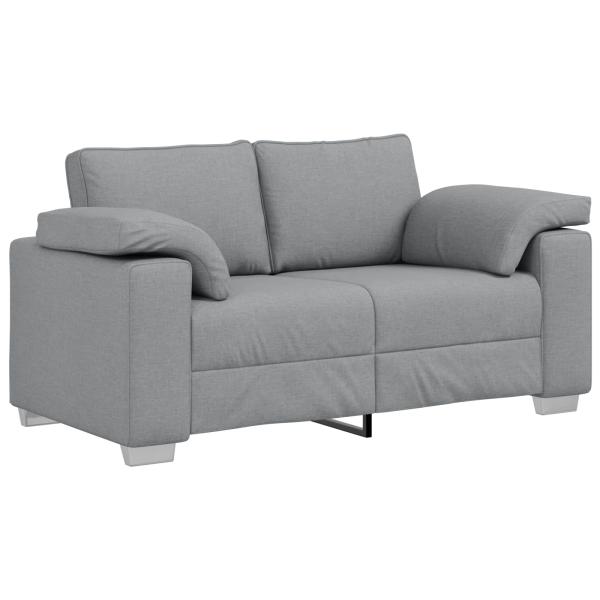 Sofa 2 pcs Hellgrau 219 x 80 x 82 cm Stoff