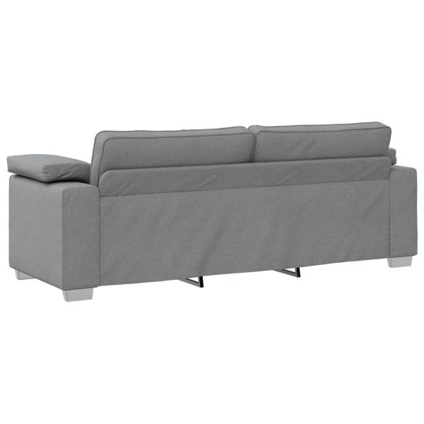 Sofa 2 pcs Hellgrau 219 x 80 x 82 cm Stoff