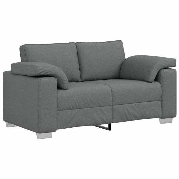 2er Sofa-Set mit Kissen in Dunkelgrau