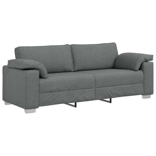 2er Sofa-Set mit Kissen in Dunkelgrau