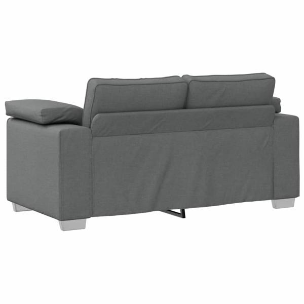 2er Sofa-Set mit Kissen in Dunkelgrau
