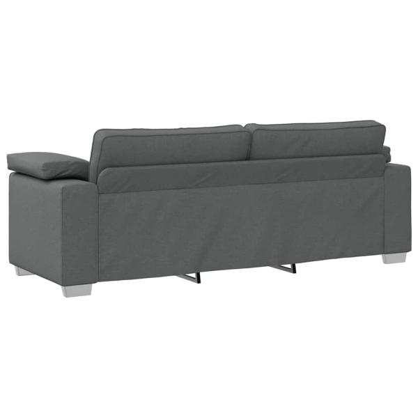 2er Sofa-Set mit Kissen in Dunkelgrau