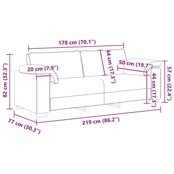 2er Sofa-Set mit Kissen in Dunkelgrau