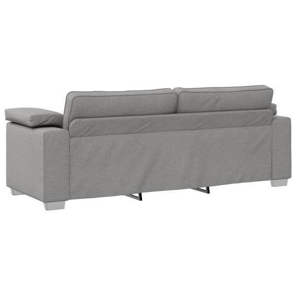 2-teiliges Sofa-Set mit Kissen aus wolkengrauem Stoff