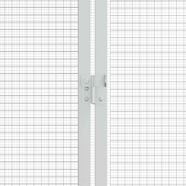 Vogelvoliere mit Erweiterung Anthrazit 112x442x141 cm Stahl