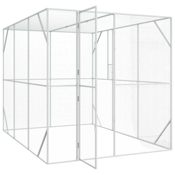 Vogelvoliere Anthrazit 302x206x214 cm Stahl