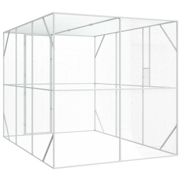 Vogelvoliere Anthrazit 302x206x214 cm Stahl