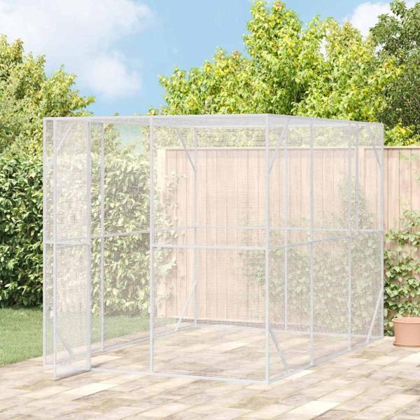Vogelvoliere Anthrazit 302x206x214 cm Stahl