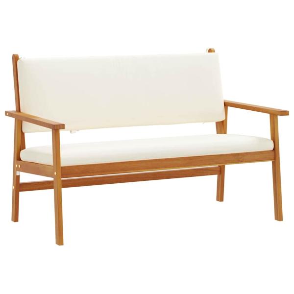 4-teiliges Garten-Sofa-Set mit Kissen aus massivem Akazienholz