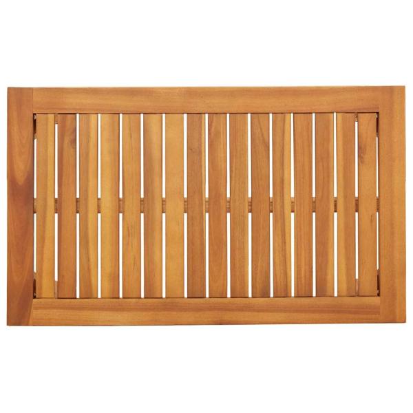 4-teiliges Garten-Sofa-Set mit Kissen aus massivem Akazienholz