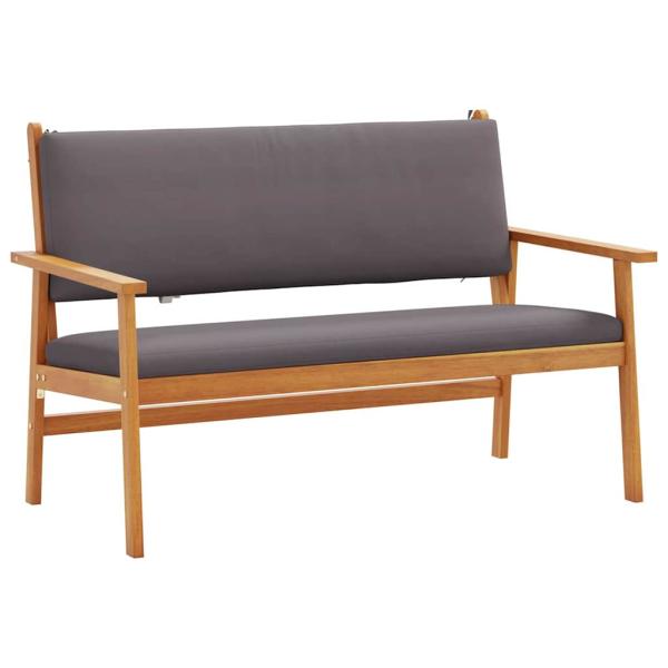 3-teiliges Garten-Sofaset mit Kissen aus massivem Akazienholz
