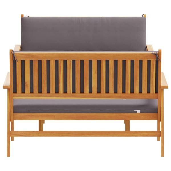 3-teiliges Garten-Sofaset mit Kissen aus massivem Akazienholz