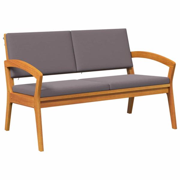 5-teiliges Bistro-Set mit Kissen aus massivem Akazienholz