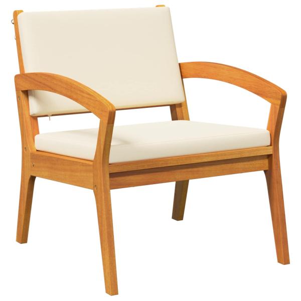 5-teiliges Bistro-Set mit Kissen aus Akazienholz