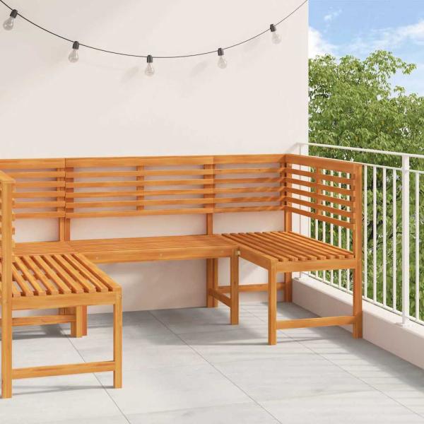 ARDEBO.de - 3-teiliges Gartenbank-Set aus solidem Akazienholz