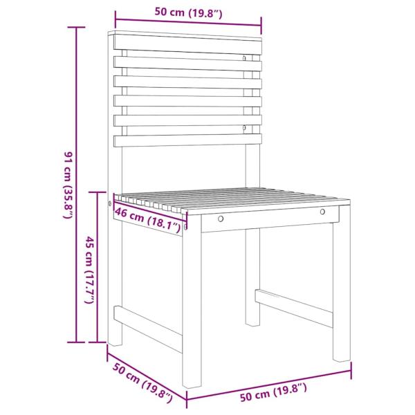 3-teiliges Bistro-Set für den Garten aus massivem Akazienholz
