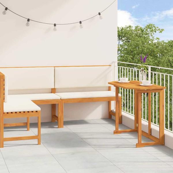 ARDEBO.de - 3-teilige Garten-Bistro-Sitzgruppe mit Kissen aus massivem Akazienholz