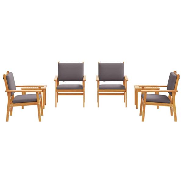 Gartensofa-set 6 pcs Braun Massivholz Akazie