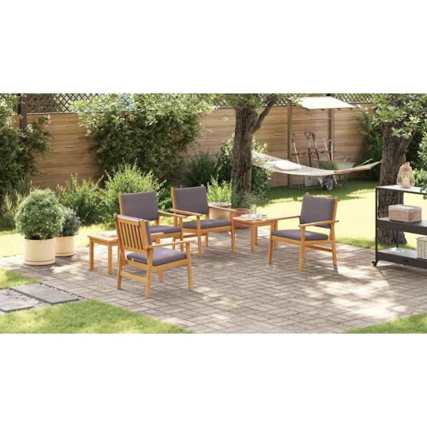 Gartensofa-set 6 pcs Braun Massivholz Akazie