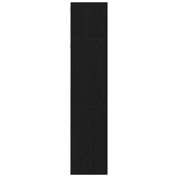 3-teiliges Wand-Montage TV-Schrank Set Schwarz Eichenholz Spanplatte