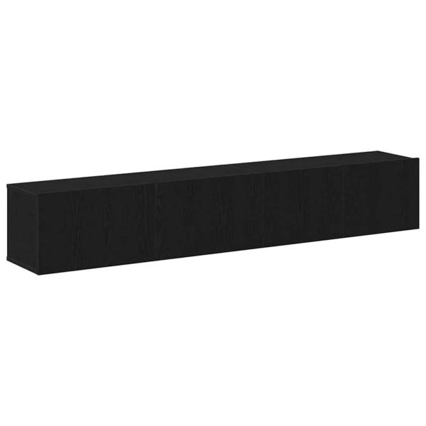 2-teiliges TV-Schrank-Set Schwarzes Holzwerkstoff