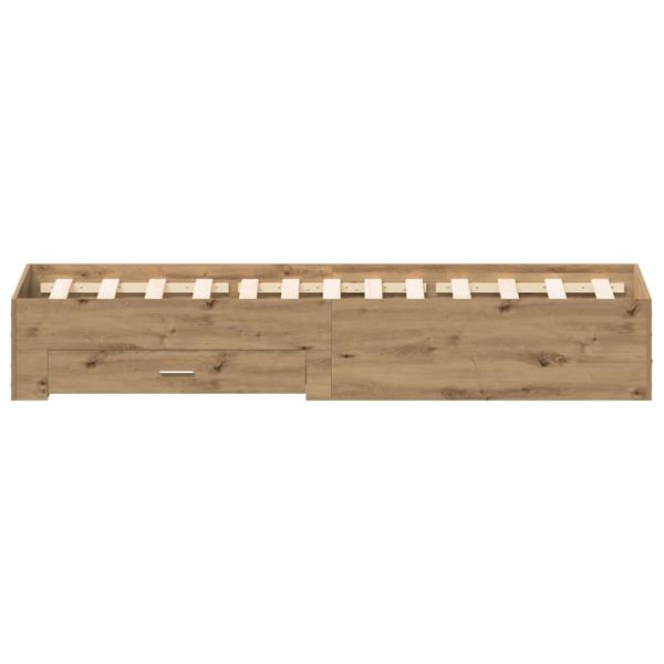 Bettgestell mit Schubladen Artisan Eiche 120x200 cm Holzwerkstoff