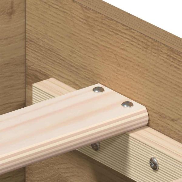 Bettgestell Artisan Eiche 90x190 cm aus Holzwerkstoff
