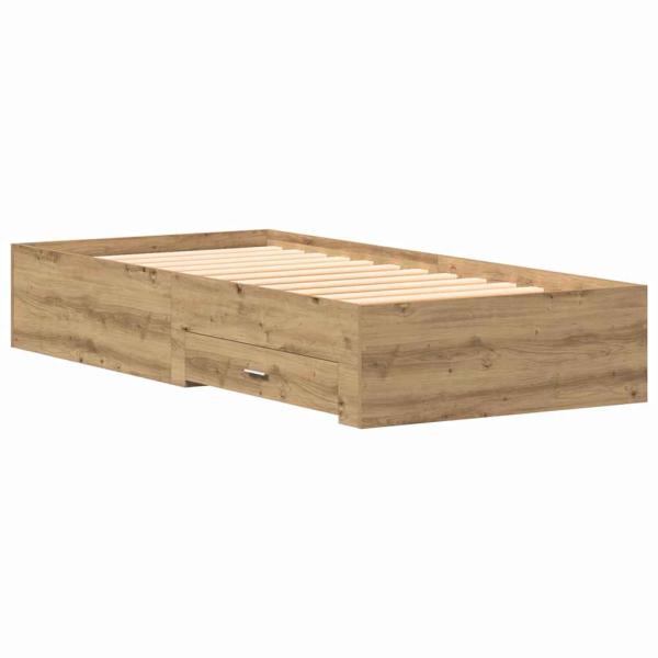 Bettgestell Artisan Eiche 90x190 cm aus Holzwerkstoff
