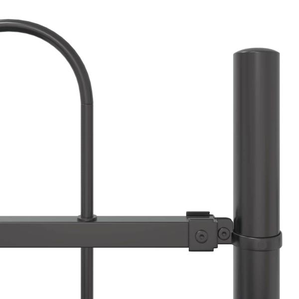 Gartenzaun mit Spitzdach Grau 3,4x1 m aus Stahl