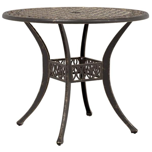 7-teiliges Garten-EssSet aus Bronze-Gussaluminium