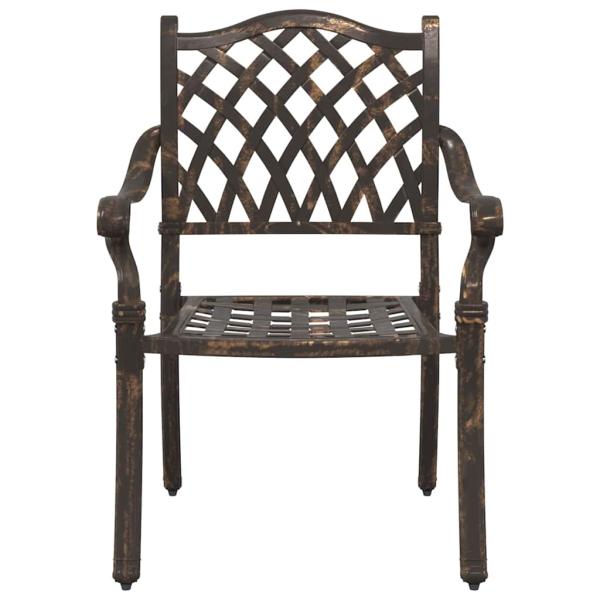 ARDEBO.de - 5-teiliges Garten-Esszimmer-Set aus Gussaluminium