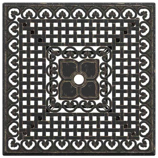 ARDEBO.de - 3-teiliges Garten Bistro Set aus bronzefarbenem Gussaluminium