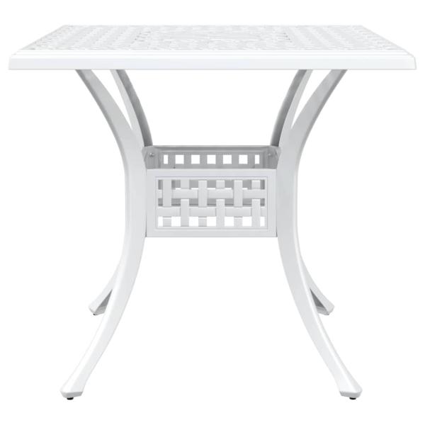 3-teiliges Gartenbistro-Set aus weißem Gussaluminium