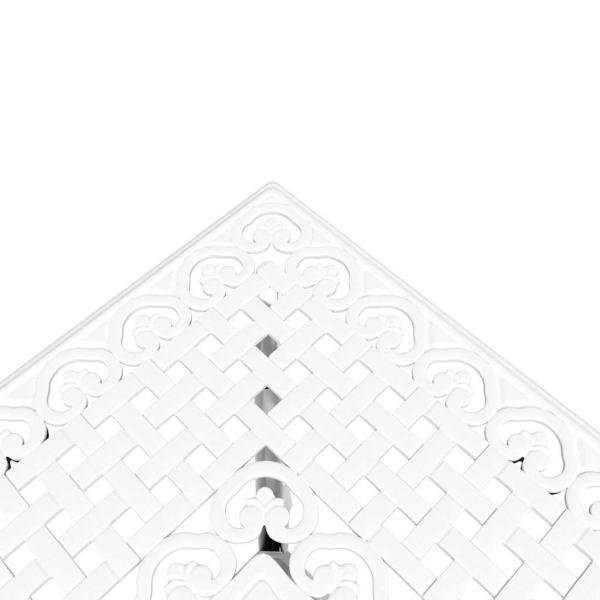 3-teiliges Gartenbistro-Set aus weißem Gussaluminium