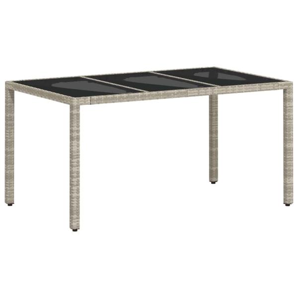 5-Teiliges Garten Essset mit Kissen Hellgrau Poly Rattan