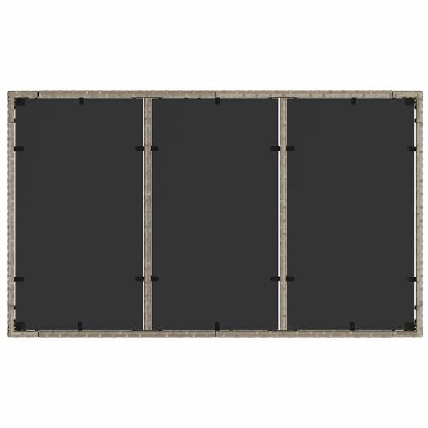 5-Teiliges Garten Essset mit Kissen Hellgrau Poly Rattan