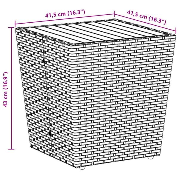 3-teiliges Garten Bistro Set mit Kissen Schwarz Poly-Rattan